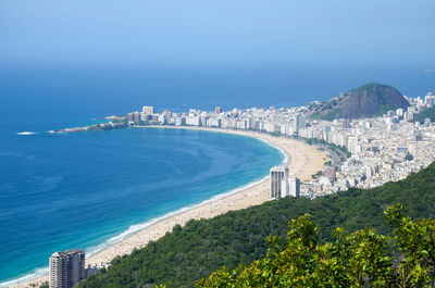 High angle view of city