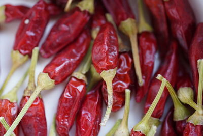 Close-up of red chili peppers