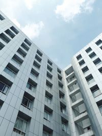 Low angle view of modern building against sky