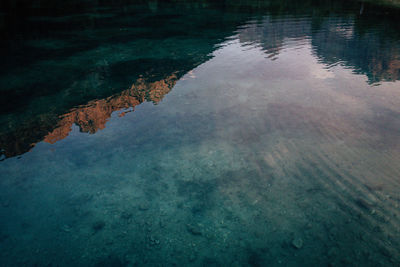 High angle view of lake