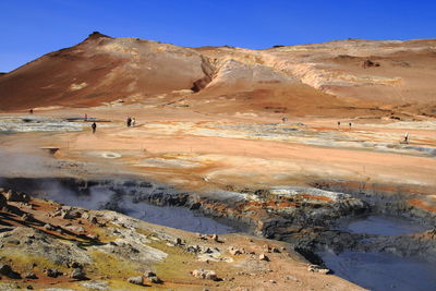 Scenic view of desert against sky