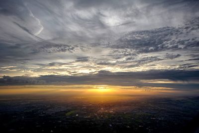 Scenic view of sunset over landscape