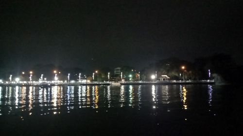 Illuminated city at night