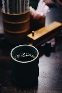 Close-up of drink on table