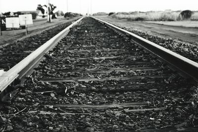 Close-up of railway tracks