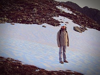 Man standing on mountain