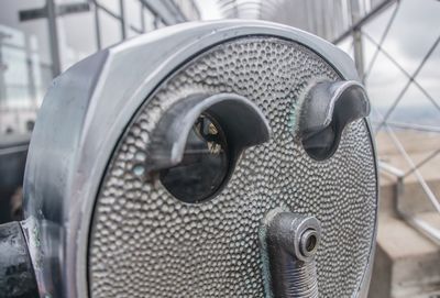 Close-up of machine part