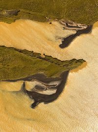 High angle view of a shadow on a land