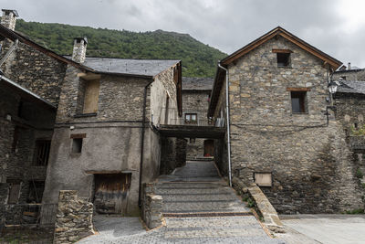 Exterior of old building against sky