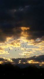 Low angle view of cloudy sky