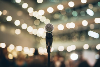 Defocused lights at night