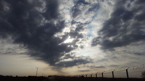 Low angle view of cloudy sky