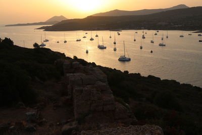 Sailboats in sea
