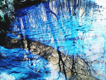 Full frame shot of blue rocks