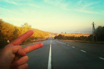 Road passing through landscape