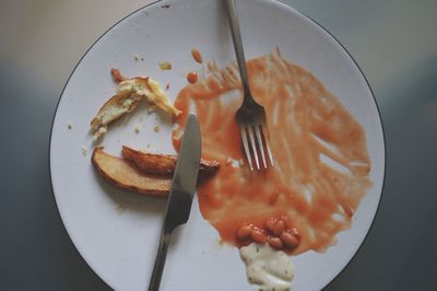 Close-up of served food