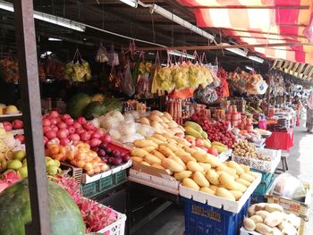 Fruits for sale at market stall