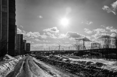 Panoramic view of buildings against sky