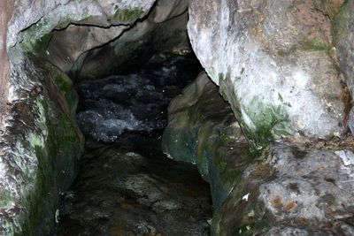Scenic view of river flowing through rocks