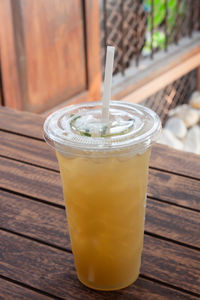 Close-up of drink on table