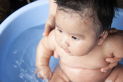 Close-up of baby girl