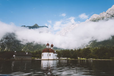 Scenic view of water against sky