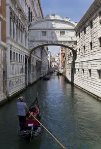 Bridge of sighs with a gondolier, venice