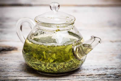 Close-up of tea on table