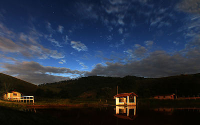 Scenic view of house against sky