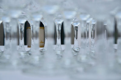 Full frame shot of wineglasses