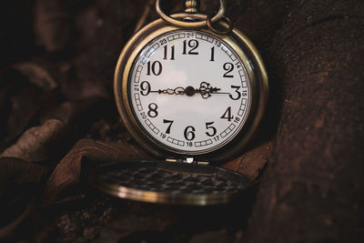 Close-up of pocket watch