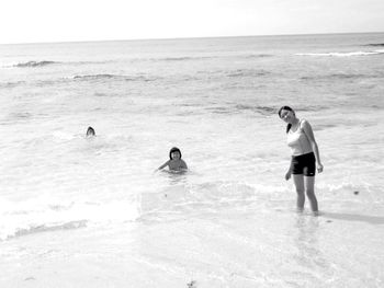 People enjoying at beach