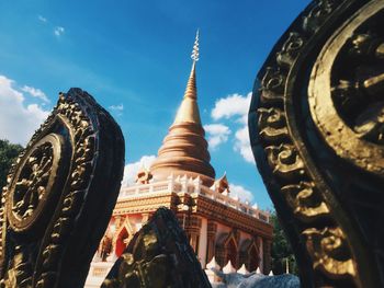 Low angle view of statue of building