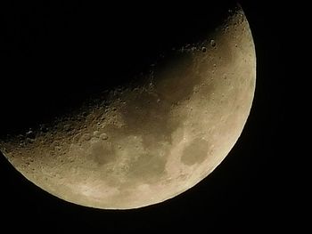 View of moon in the dark