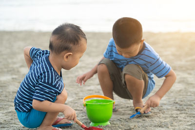 Children playing on beach