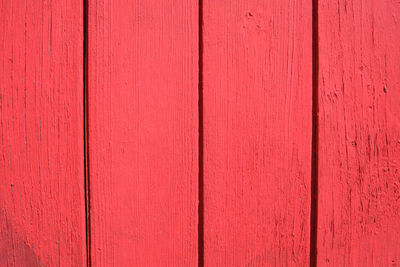 Full frame shot of red wooden wall