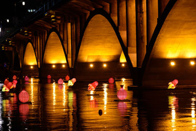 Illuminated floating in water