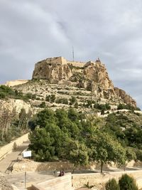 View of fort against cloudy sky