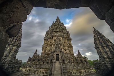 Low angle view of historical building against sky