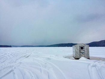 Scenic view of snow covered landscape