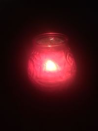 Close-up of lit lamp