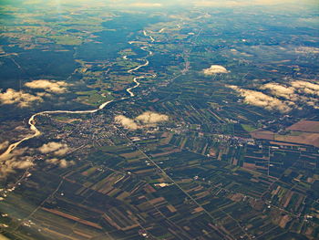 Aerial view of agricultural field