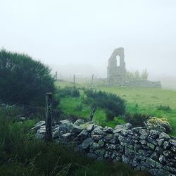 View of old ruins against sky