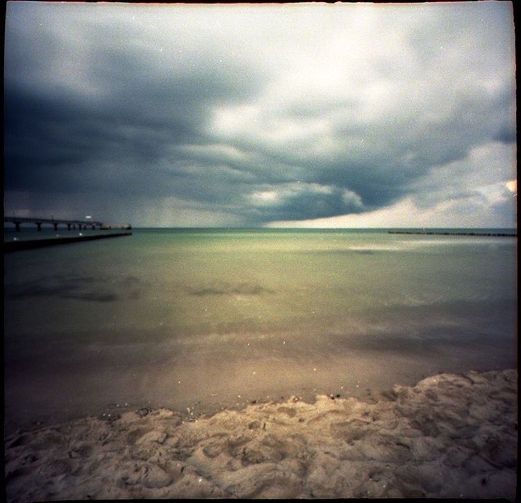 sea, water, horizon over water, sky, transfer print, scenics, tranquil scene, beauty in nature, tranquility, auto post production filter, beach, cloud - sky, shore, nature, cloudy, idyllic, coastline, cloud, wave, seascape