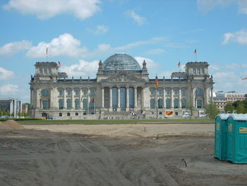 View of historical building against cloudy sky