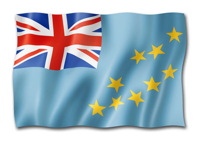 Low angle view of flag against white background