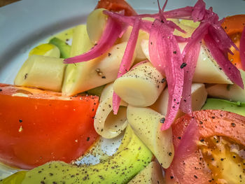 Close-up of vegetables in plate