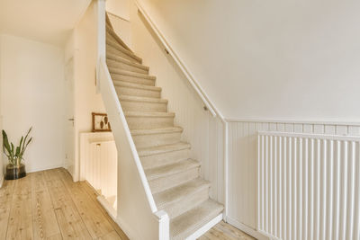 Low angle view of spiral staircase