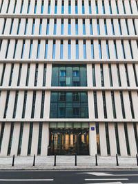 Low angle view of modern building in city