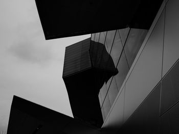 Low angle view of modern building against sky